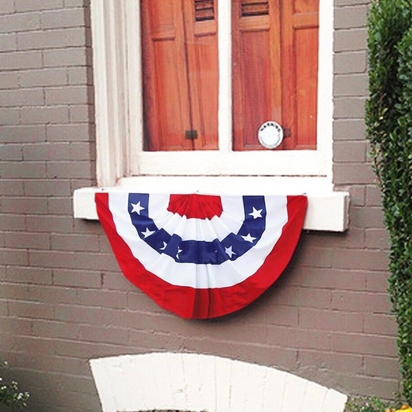 Patriot Pleated Home Fan Banner - Picture 6 of 8
